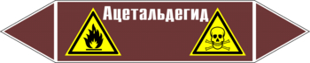 Маркировка трубопровода "ацетальдегид" (пленка, 358х74 мм) - Маркировка трубопроводов - Маркировки трубопроводов "ЖИДКОСТЬ" - Магазин охраны труда и техники безопасности stroiplakat.ru