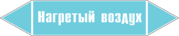 Маркировка трубопровода "нагретый воздух" (пленка, 716х148 мм) - Маркировка трубопроводов - Маркировки трубопроводов "ВОЗДУХ" - Магазин охраны труда и техники безопасности stroiplakat.ru