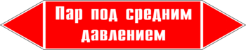 Маркировка трубопровода "пар под средним давлением" (p10, пленка, 716х148 мм)" - Маркировка трубопроводов - Маркировки трубопроводов "ПАР" - Магазин охраны труда и техники безопасности stroiplakat.ru